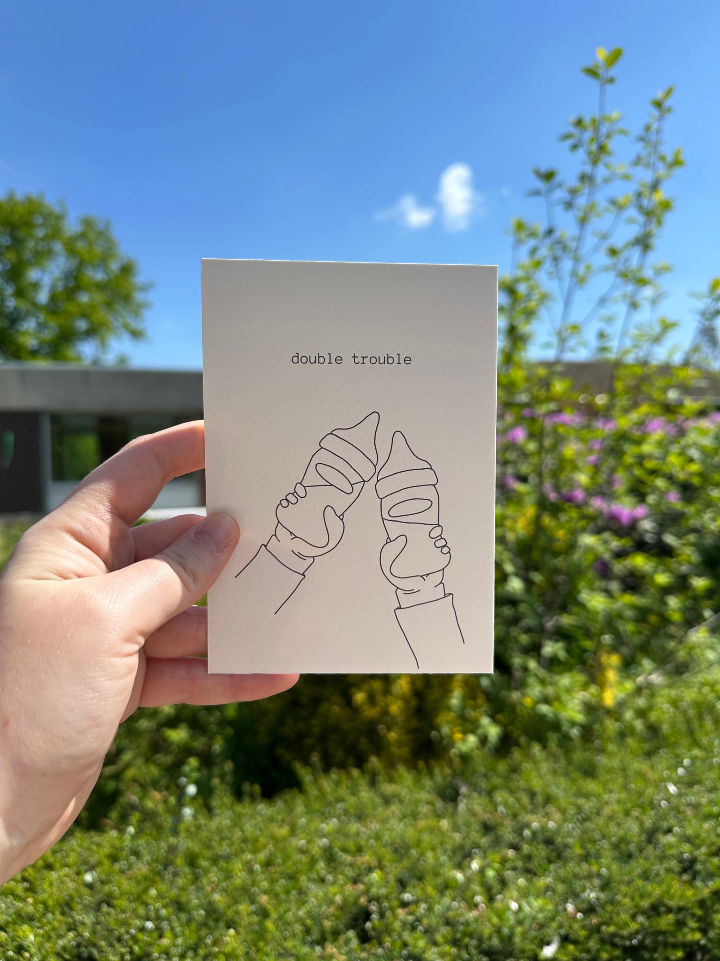 Wenskaart ‘double trouble’