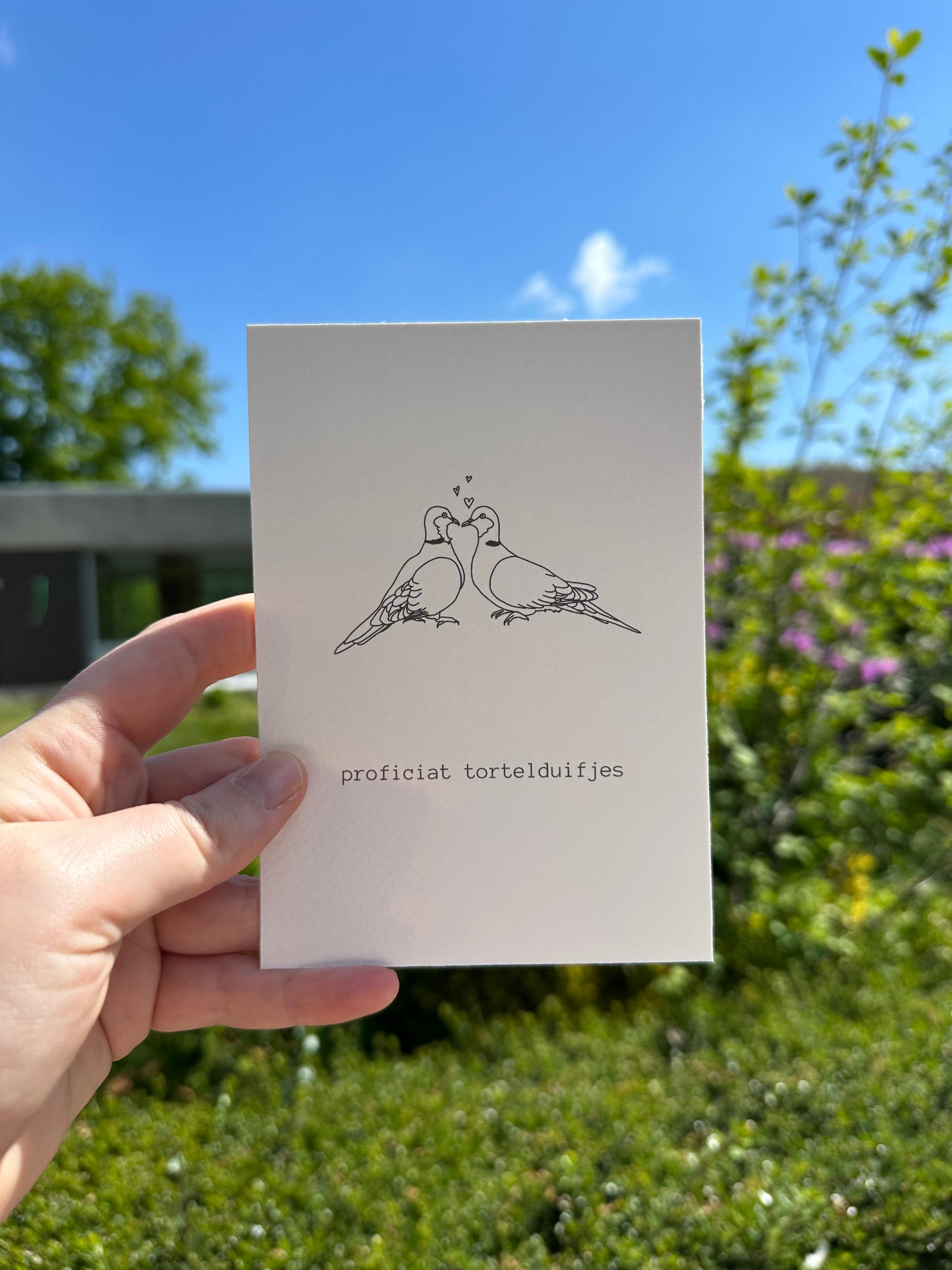 Wenskaart ‘tortelduifjes’