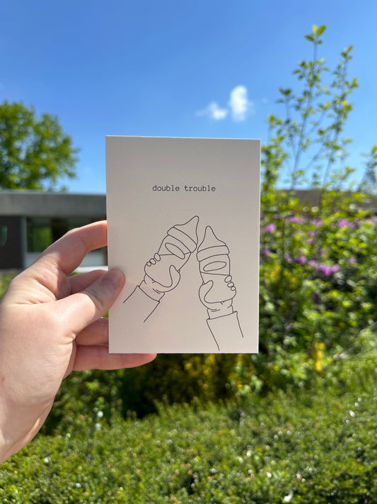 Wenskaart ‘double trouble’